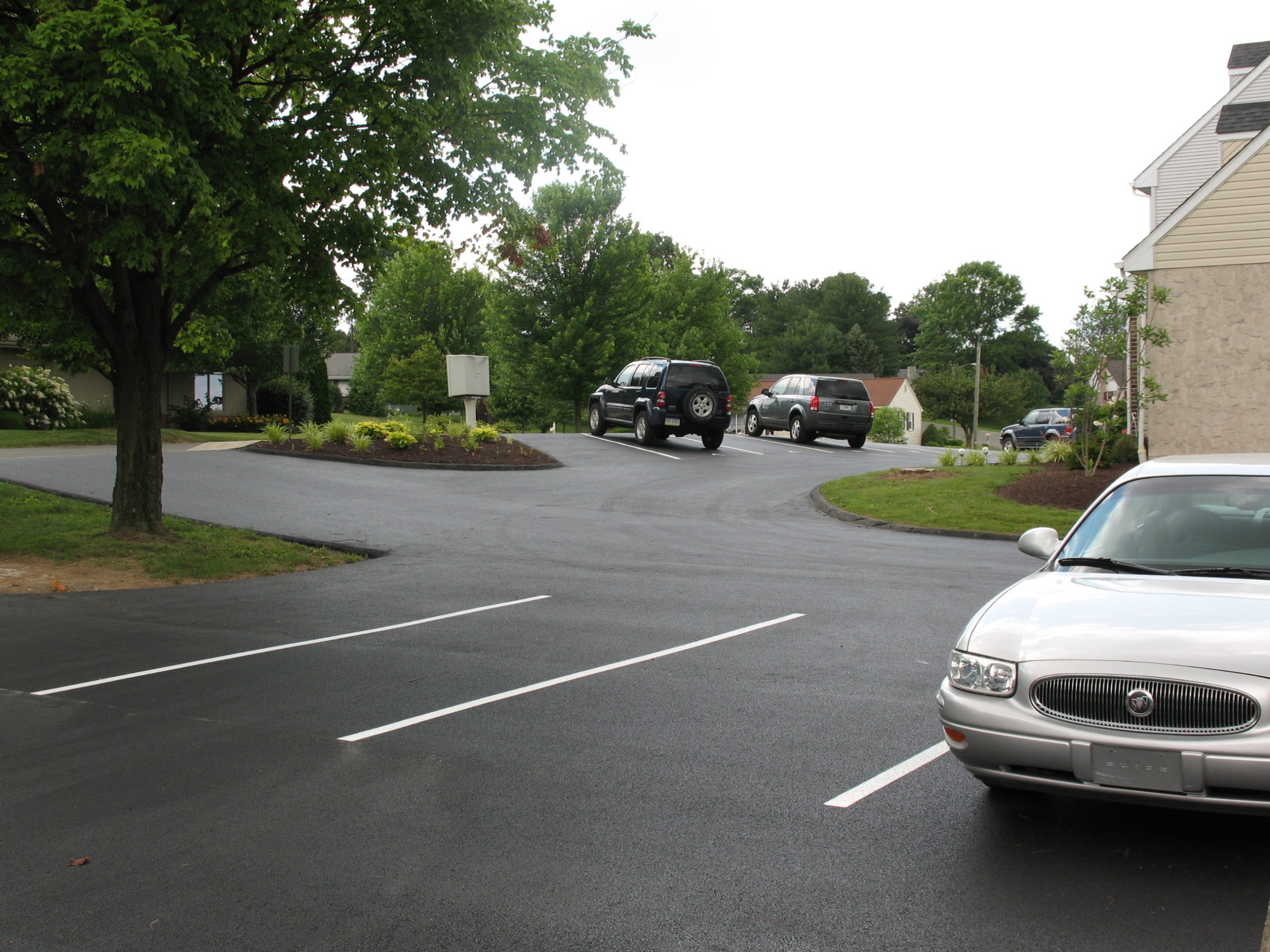 Car in small parking lot Car in small parking lot